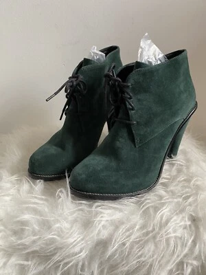 Botas femininas de camurça verde esmeralda cerimônia de abertura EUR 37 novas em folha - Imagem 1 de 4