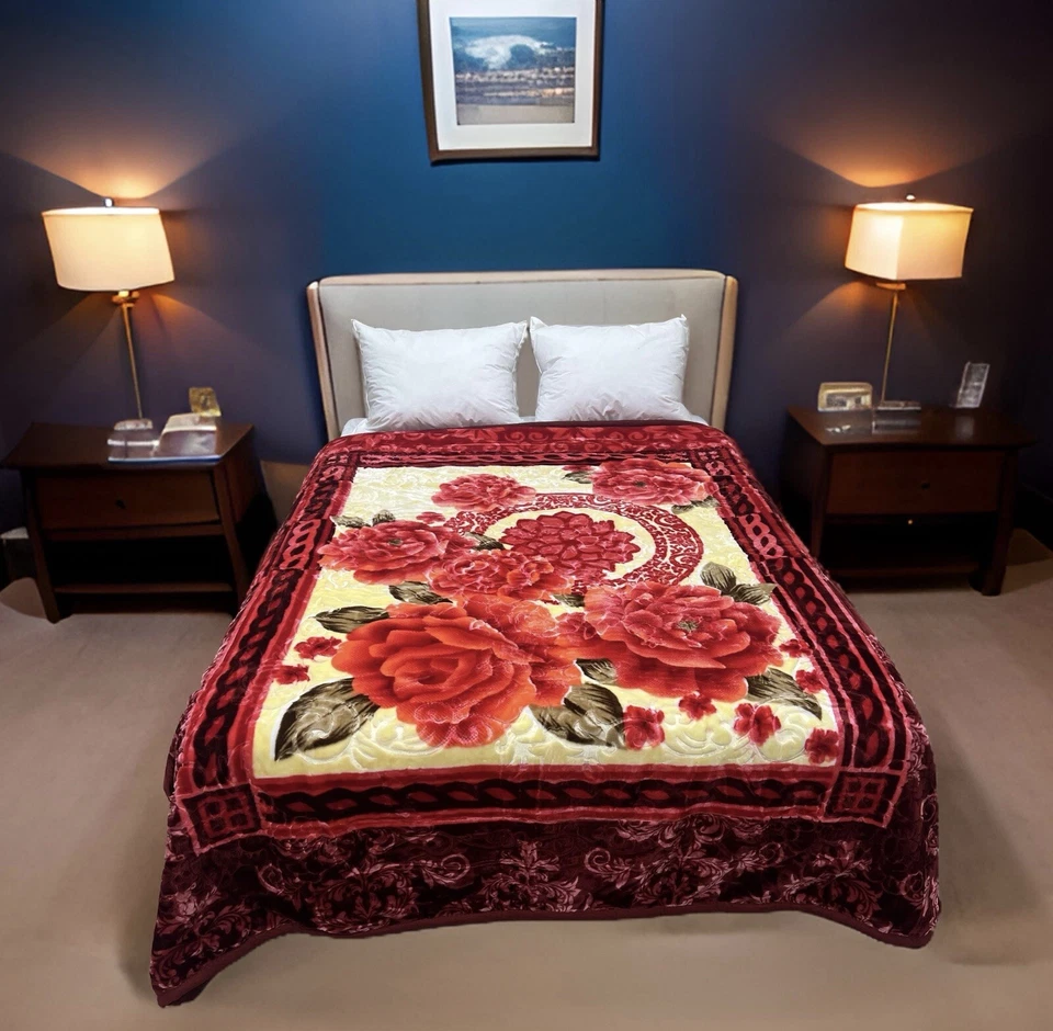 "Nueva manta reversible estilo visón de 2 lados súper suave tamaño queen 75X87"" 6,5 libras" Foto 1 de 4