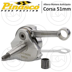 ALBERO MOTORE PINASCO ANTICIPATO CROMATO CONO 19 CORSA 51mm VESPA PK 50 S 130 - Imagen 1 de 3