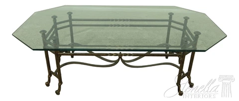 54596EC: Glass Top Iron Base Designer Coffee Table Cover
