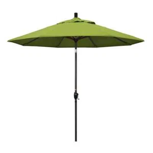 California Patio Umbrellas Crank-lift System Fabric Push Button Solid Macaw - Picture 1 of 9
