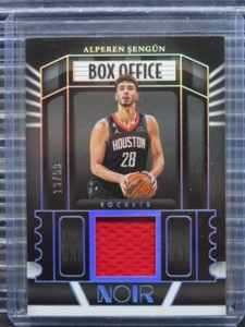 2022-23 Noir Alperen Sengun Box Office Memorabilia Jersey Patch #13/99 Rockets