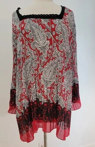 Avenue Stretch Blouse Size 26/28 Bohemian Style Hippie Chic - Picture 1 of 12