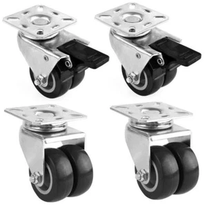 Transportrollen 50 mm Set Schwerlastrollen Lenkrolle mit Bremse Möbelrollen Lenk - Bild 1 von 12