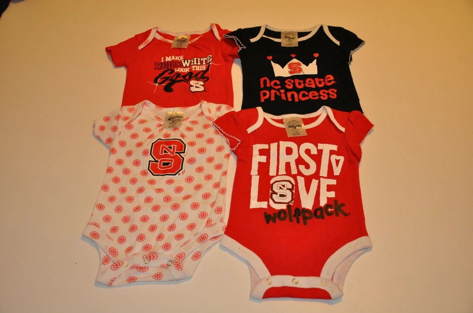 NWOT North Carolina State Wolfpack Girls Infant Bodysuit Baby Romper Creeper - Image 1 of 1