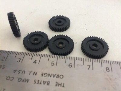 5X HORNBY BLACK NYLON MOTOR MAIN POWER COG GEARS MOST STEAM LOCOS 16.5MM dia - Image 1 of 2