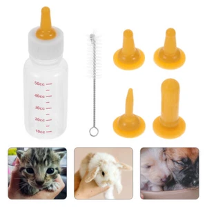 2Set Pet Milk Feeding Bottles Includes Bottle Brush and Replacement Nipples - Picture 1 of 12