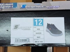 SKECHERS Men's Air-Cooled Memory Foam Sneaker Shoes ~ Navy Bawden Size 12 NEW - Picture 1 of 2