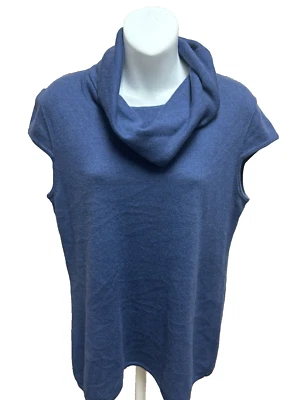 Suéter Coldwater Creek Mujer Talla Mediana Sin Mangas Azul Pullover Cottage Core Foto 1 de 4