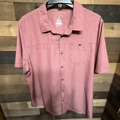 Camisa Gerry Para Hombres Roja Abotonada Manga Corta Camisa Viaje al Aire Libre Talla XLarge Foto 1 de 3