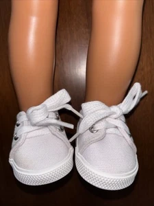 NUEVAS Tenis Blancas No Necesidad de Atar para Muñeca de 18 pulgadas Como Muñecas American Girl - Imagen 1 de 4