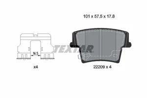TEXTAR Bremsbelagsatz Scheibenbremse Q+ 2220901 für 300C CHALLENGER DODGE LX AWD - Bild 1 von 6