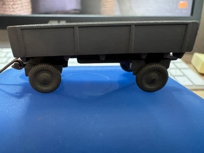 Wiking Rarità Rimorchio A Due Assi Grigio In Buone Condizioni 1:87 - Immagine 1 di 4