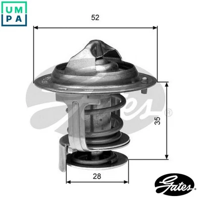 THERMOSTAT COOLANT TH29484G1 FOR DAIHATSU APPLAUSE/Mk/II/Hatchback/� TARUNA 1.0L - Image 1 of 4