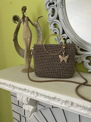 Handtasche Umhängetasche gehäkelt Handmade Damen - Bild 1 von 4