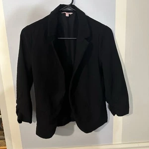 Candies black blazer juniors MEDIUM hardly worn light weight business casual  - Picture 1 of 5