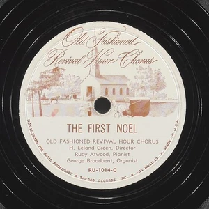 OLD FASHIONED REVIVAL HOUR CHORUS Little Town / Noel CHRISTMAS RU-1014-C VG 78 - Picture 1 of 4