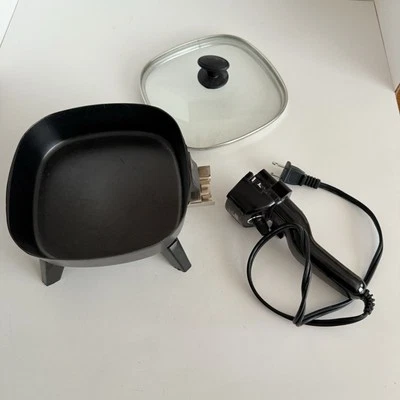 Elite Cuisine EFS-400: Sartén eléctrica antiadherente Maxi-Matic de 7 pulgadas con vidrio Foto 1 de 4