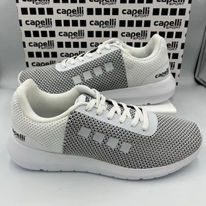 Scarpe sneakers sportive Capelli taglia US uomo 11 donna 12,5 bianco/nero - Foto 1 di 8