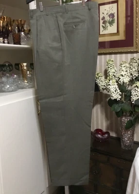 Men's Handsome Linea Naturale USA Sage Gray Casual Dress Slacks Pants 40 x 32 - Image 1 of 4