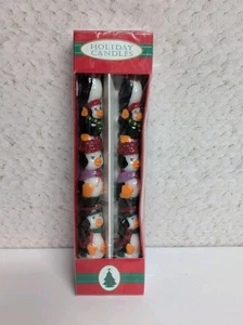Vintage Penguin Taper Candles Set of 2 Christmas Decoration NEW Holiday Winter - Foto 1 di 5