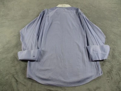 Kenneth Gordon Shirt Mens 17-34 White Collar Dress Oxford Monogram Made in USA - Image 1 of 4