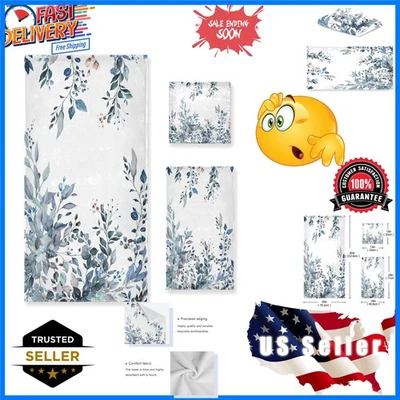 Juego de toallas decorativas de eucalipto azul - Incluye paño de baño, mano y lavado Foto 1 de 4