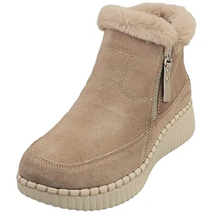Skechers Wilshire Blvd Fresh Zip Womens Casual Boots in Taupe - Bild 1 von 8
