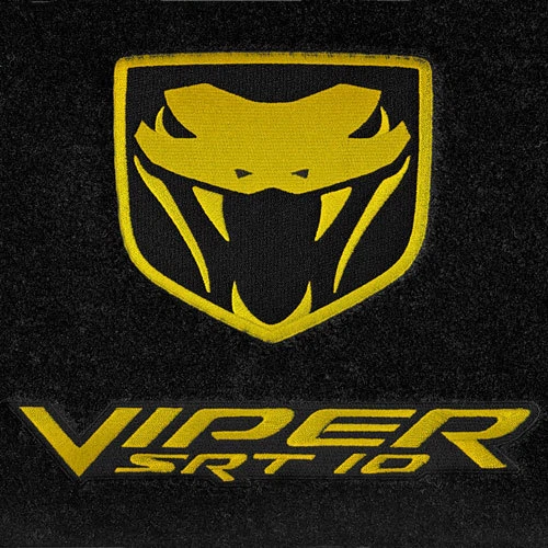 Lloyd Mats VELOURTEX 3 件套垫 2008 - 2010 Viper SRT-10 可转换 * 黄色标志 — 第 1/2 张图片
