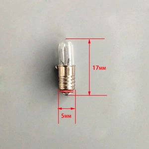 1/5/10Pcs E5 Miniature Indicator Light Bulb 6.3V 0.5W/12V/0.5W Screw Size 5x17mm - Picture 1 of 2