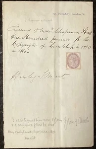 Henry Hawley Smart (author) signed copyright certificate - Picture 1 of 4