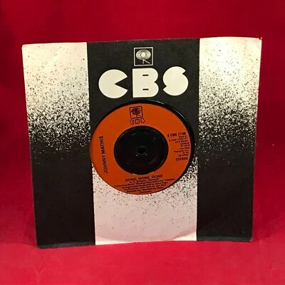 JOHNNY MATHIS Gone, Gone, Gone 1979 UK 7" vinyl single CBS 45 record - Image 1 of 2
