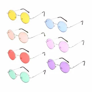 John Lennon Round Silver Metal Small Frame Party Unisex Sunglasses NEW 6 Styles - Picture 1 of 5