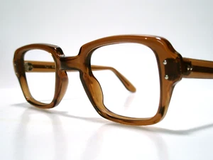 NOS USGI Issue BCG's USS Size 46-26 Brown Sunglasses/ Eyeglasses Frame Vintage - Picture 1 of 5