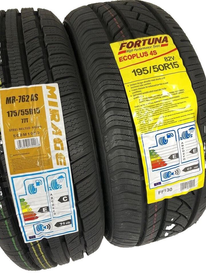 Ganzjahresreifen smart fortwo 451 Allwetter 175 195 R15 vier Stück FABRIKNEU - Bild 1 von 2