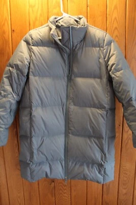 WOMENS S J JILL SLATE BLUE GRAY DOWN PUFFER FULL ZIP JACKET COAT - Image 1 of 4