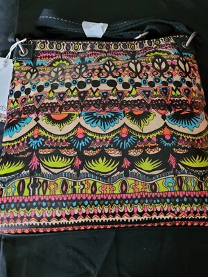 NWT Sakroots Artist Circle Flat Crossbody Shoulder Bag Purse Neon One World - Image 1 of 4