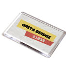 FRIDGE MAGNET - Greta Bridge 01833 - UK STD Telephone Dialling Code