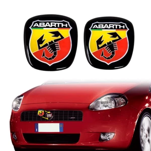 Adesivo Abarth 3D Ricambio Logo per Fiat Grande Punto, Anteriore + Posteriore - Foto 1 di 3