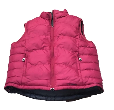 L.L. Bean Down Puffer Vest Women's Size Small Reversible Pink Gray Full Zip - Image 1 of 4