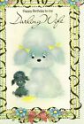 Darling Wife Happy Birthday Extra Large Size Vintage Greeting Card Poodle Dogs