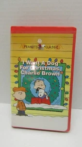 I Want a Dog for Christmas, Charlie Brown (VHS Red Clamshell Case) Peanuts 2003 - Picture 1 of 3