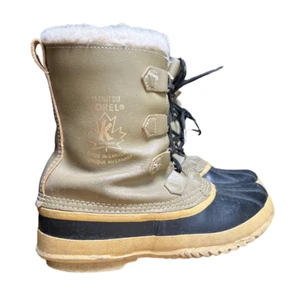Vintage Sorel Kaufman Caribou Stiefel Herren 11 Winter Wolle Outdoor Wandern 80er 90er - Bild 1 von 6