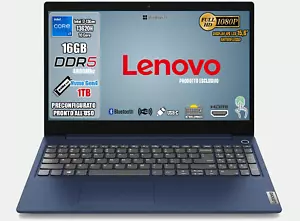 Notebook Lenovo, i7 13620H, DDR5 16Gb, SSD 1TB, 15.6 Fhd, Tast.Retroill. Blue - Foto 1 di 4