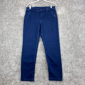 &Denim Slim Fit Straight Leg Jeans Youth Girls 13-14Y Blue Dark Wash Drawstring - Picture 1 of 9