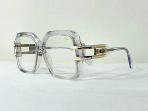 CAZAL Sunglasses Full Crystal & Gold Oversized Transparent Frame Unisex Eyewear - Picture 1 of 7