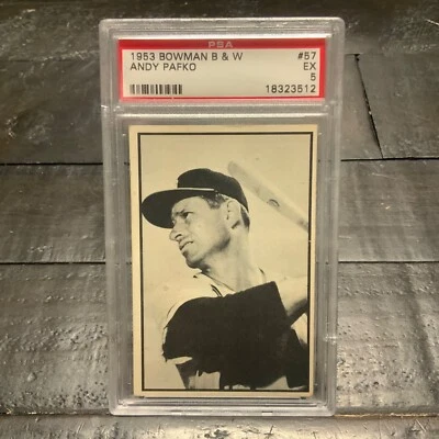 1953 Bowman Black & White Andy Pafko #57 *Braves* PSA 5 EX - Image 1 of 2