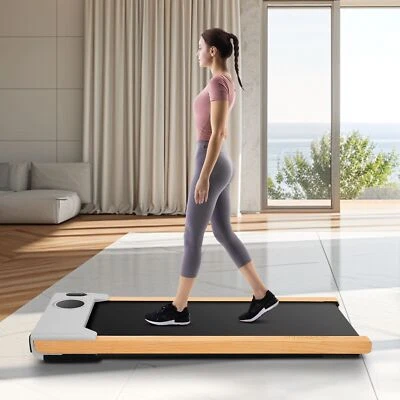 💦2-in-1 Wooden Walking Pad Treadmill 300lbs Weight Capacity Treadmill Machine - Image 1 of 4