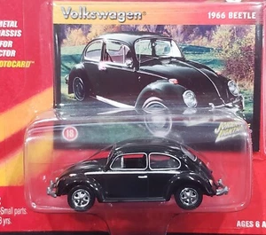 Johnny Lightning 66 1966 VW Volkswagen Beetle Bug Detailed Collectible Car Black - Picture 1 of 2