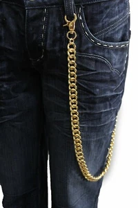 Sexy Herren Damen Gold Metall Geldbörse starke Kette Biker Jeans hohe Qualität - Bild 1 von 7